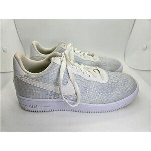 Nike Air Force 1 Flyknit 2.0 Shoes Men's 8.5 White Pure Platinum Casual Sneakers